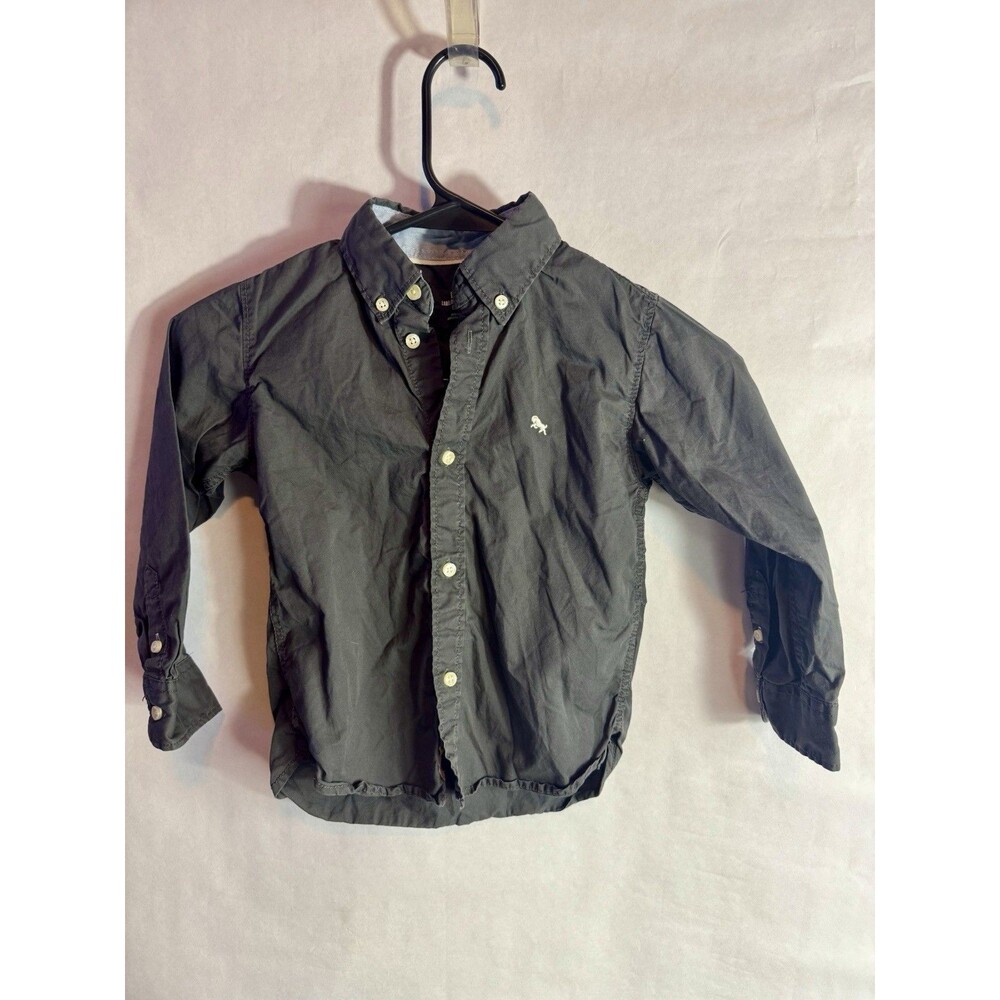 L.O.G.G. By H&M Boys 4-5 Yr Dark Gray Button Up Shirt